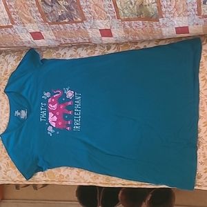 Peacock blue elephant night shirt